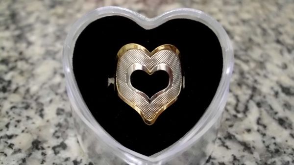 Anel Banhado a Ouro 18k e Rodium